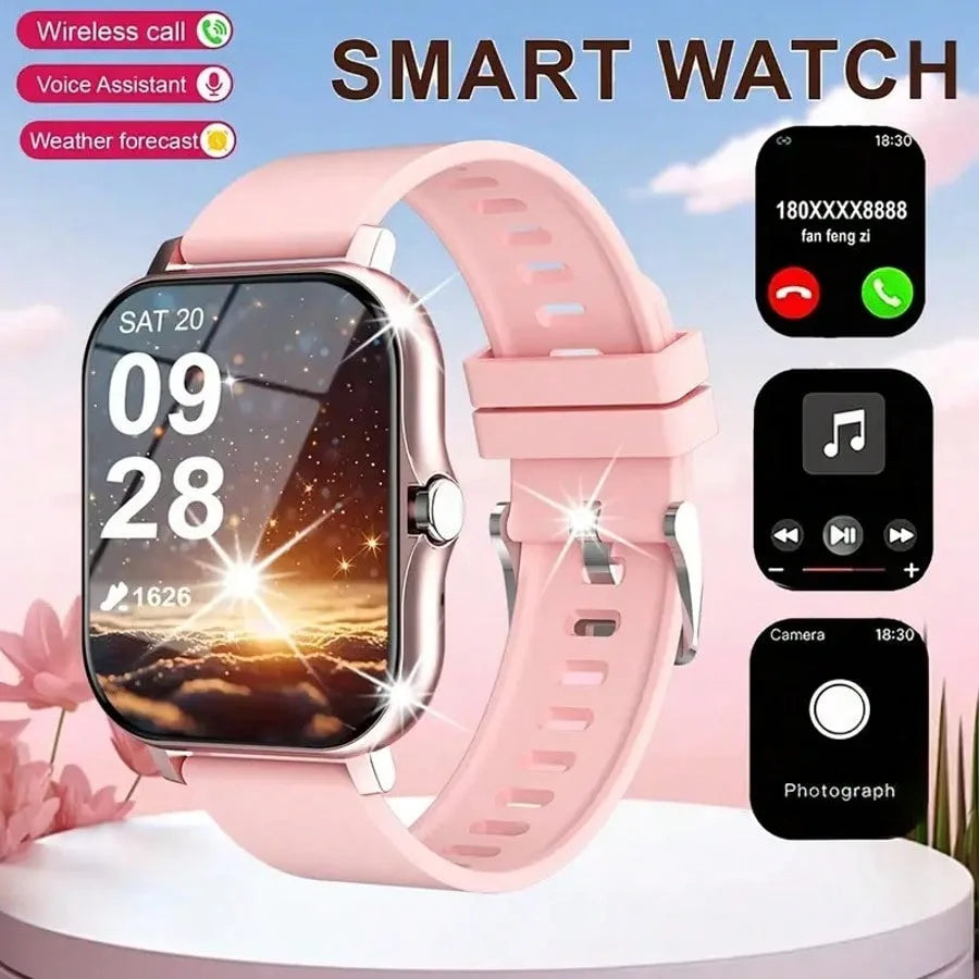 XiQeer 2025 Smart Watch 2.01 Inch HD Display Answer Make Call Message Preview Sport Modes DIY Dial Weather Forecast Men Women
