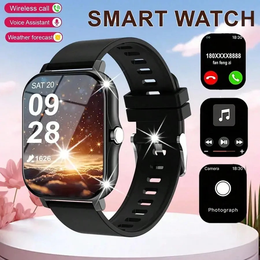 XiQeer 2025 Smart Watch 2.01 Inch HD Display Answer Make Call Message Preview Sport Modes DIY Dial Weather Forecast Men Women