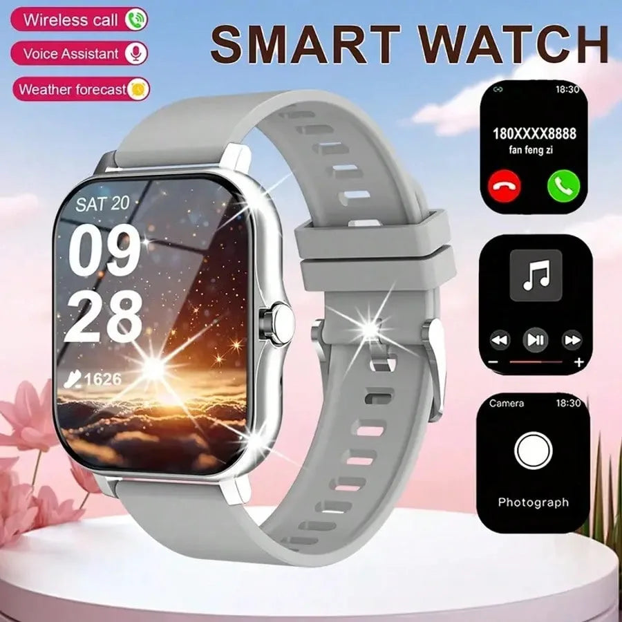 XiQeer 2025 Smart Watch 2.01 Inch HD Display Answer Make Call Message Preview Sport Modes DIY Dial Weather Forecast Men Women
