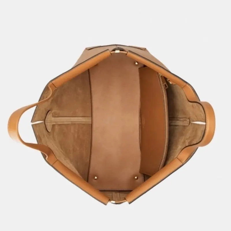 Large Capacity Women's Leather Tote Bag Simple Versatile Single Shoulder Bag Business Commute Bucket Bag For Autumn/Wint