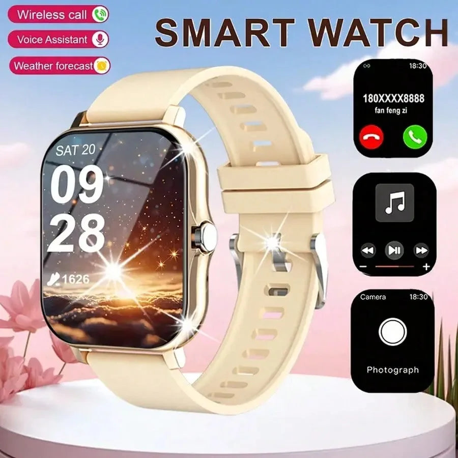XiQeer 2025 Smart Watch 2.01 Inch HD Display Answer Make Call Message Preview Sport Modes DIY Dial Weather Forecast Men Women