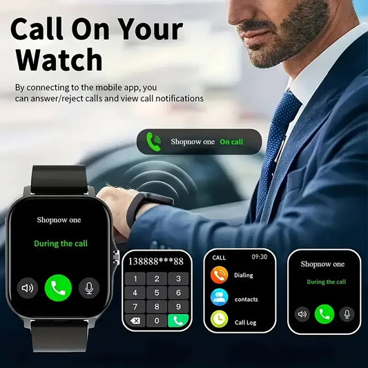 XiQeer 2025 Smart Watch 2.01 Inch HD Display Answer Make Call Message Preview Sport Modes DIY Dial Weather Forecast Men Women