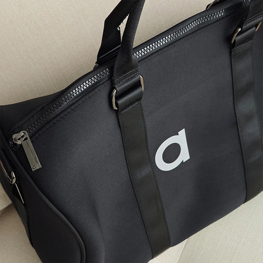 Travel Black Duffle Bag Side Zipper Luxurious Neoprene Creative Stone Overnight Bag Weekender Bag for Travel Sports Gym Bags