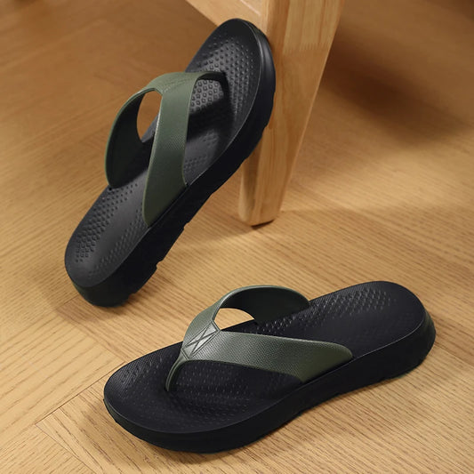 Summer Men's Slippers Casual Flip Flops Beach Shoes Men Non-Slip Flat Slides Mens Indoor House Shoes Man Male Slipper