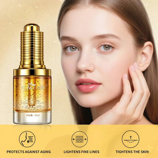 FONCE Hexapeptide Moisturizing Essence provides long-lasting hydration. It is a beauty gold lotion skin care product, 30ml